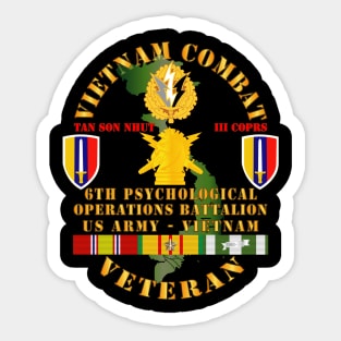 Vietnam Combat Vet - 6th PSYOPS Bn - USARV w VN SVC Sticker